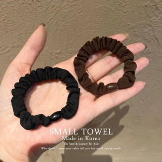 CỘT TÓC/ BUỘC TÓC SCRUNCHIES NHÚN MÀU NÂU ĐEN BASIC