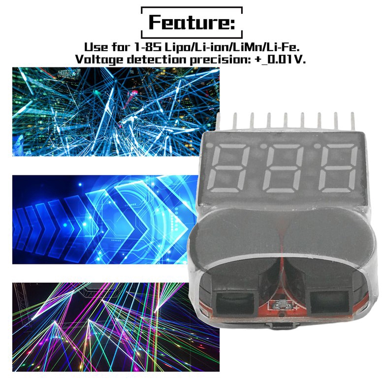 Đồng hồ đo PIN PK 1-8S Lipo/Li-ion/Fe 2 trong 1 | BigBuy360 - bigbuy360.vn