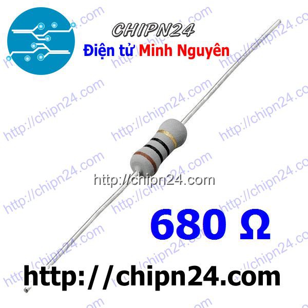 [10 CON] Điện Trở 680R 1W 5% (680 ôm 1W)