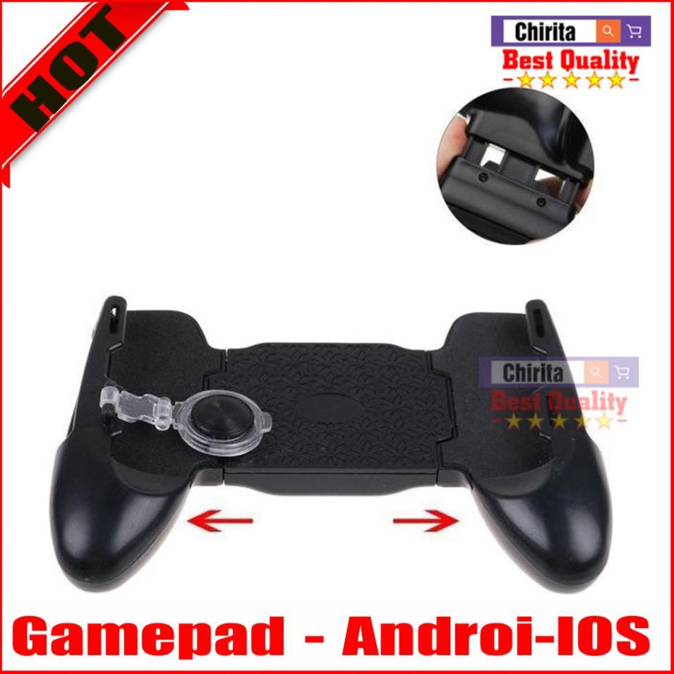 Tay Cầm Chơi Game Có Nút Bấm Thế Hệ Mới - Kiêm Giá Đỡ Cho Điện Thoại ( Tặng Kèm 2 Nút Joystick )