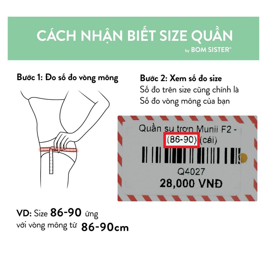  Combo 6 quần lót cotton sử dụng 1 lần BOM SISTER Q221 | BigBuy360 - bigbuy360.vn