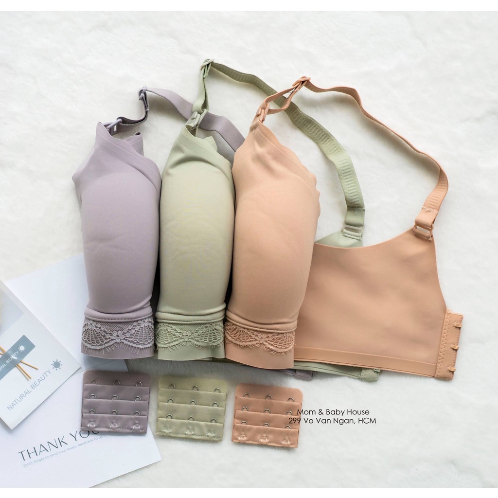 EVERMOM | Áo lót bầu và sau sinh đúc su chân ren siêu mềm mát - A117