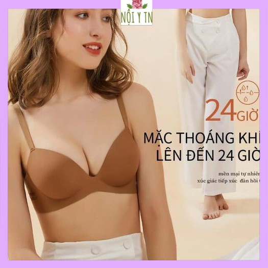 Áo lót đúc su non không gọng có bàn tay nâng ngực tạo khe - S03