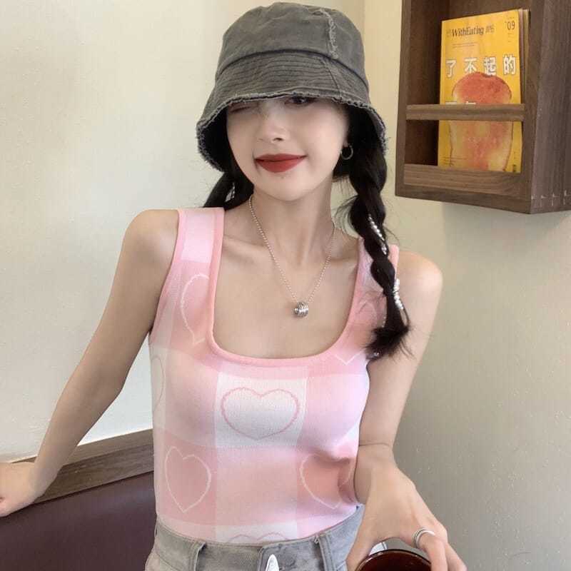 Áo Hai Dây Dệt Kim Phong Cách Hàn Quốc Cho Nữ