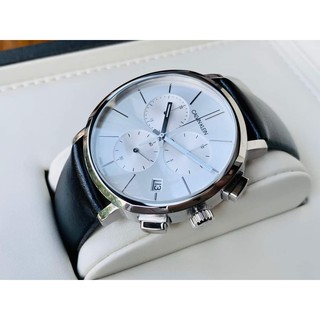 Đồng hồ nam chính hãng Calvin Klein Thụy Sĩ K8Q371C6 - Máy Quartz pin Thụy Sĩ - Kính cứng - Dây da đen