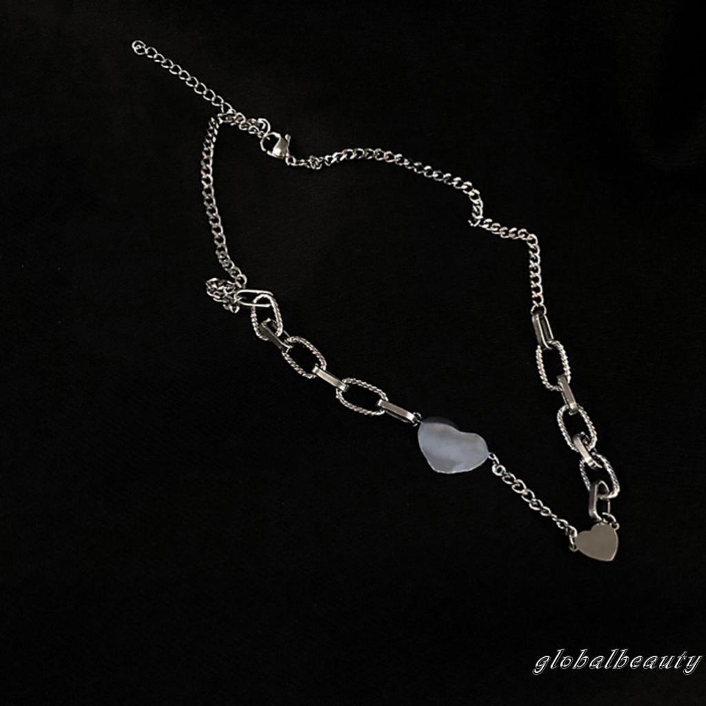 Vòng cổ choker dạng xích gắn hình trái tim thời trang cho nữ