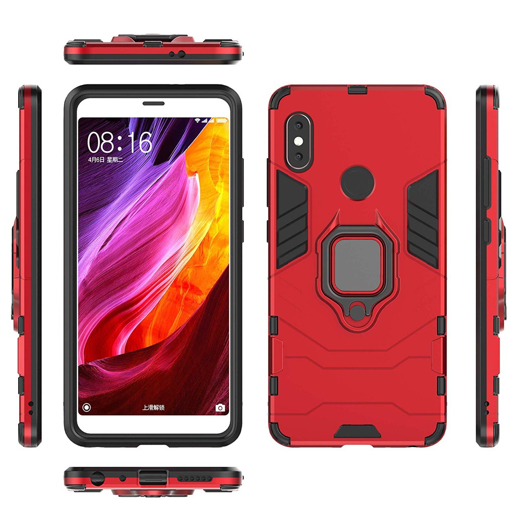 Ốp lưng Xiaomi Redmi Note 5/ Note 5 Pro iron man chống sốc kèm nhẫn iring chống xem video bảo vệ camera