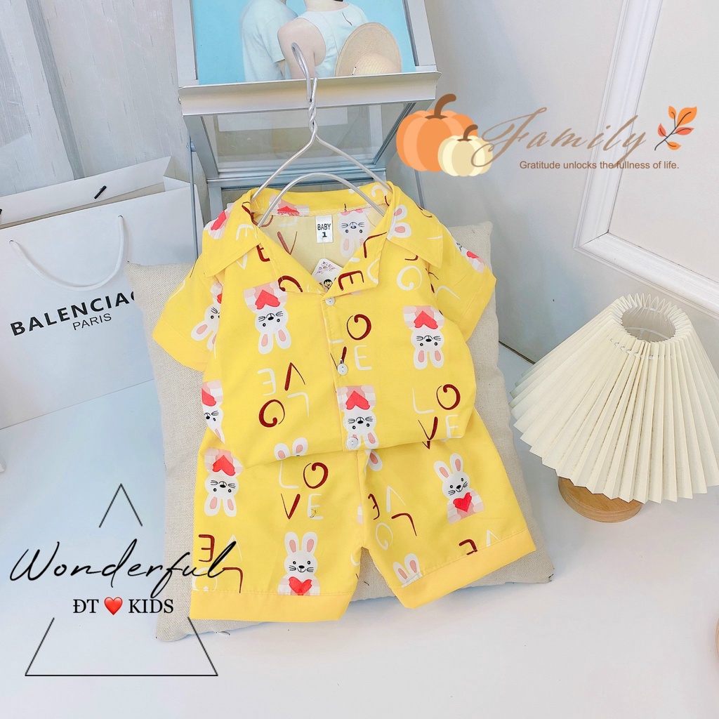 XẢ HÀNG Bộ pizama kate đùi cho bé gái / Đồ bộ bé gái