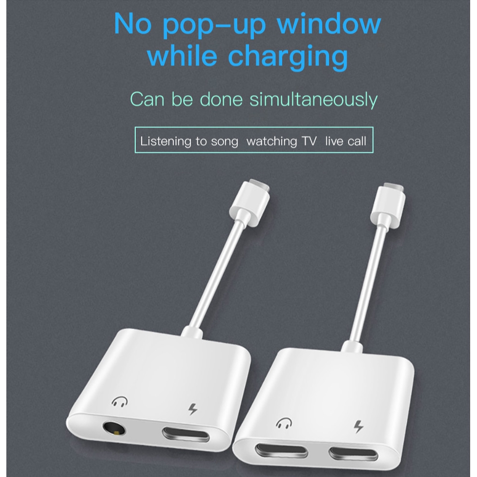 Bộ sạc USB loại C nhanh đầu nối AUX kép hỗ trợ gọi điện + điều khiển dây + âm thanh cho Samsung Xiaomi Huawei