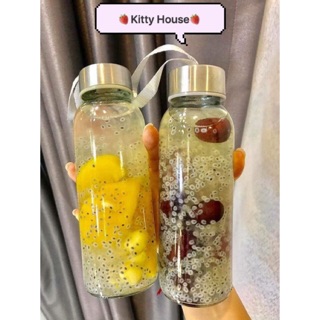 COMBO 2 CHAI THỦY TINH TRƠN NẮP DÂY - 300ml
