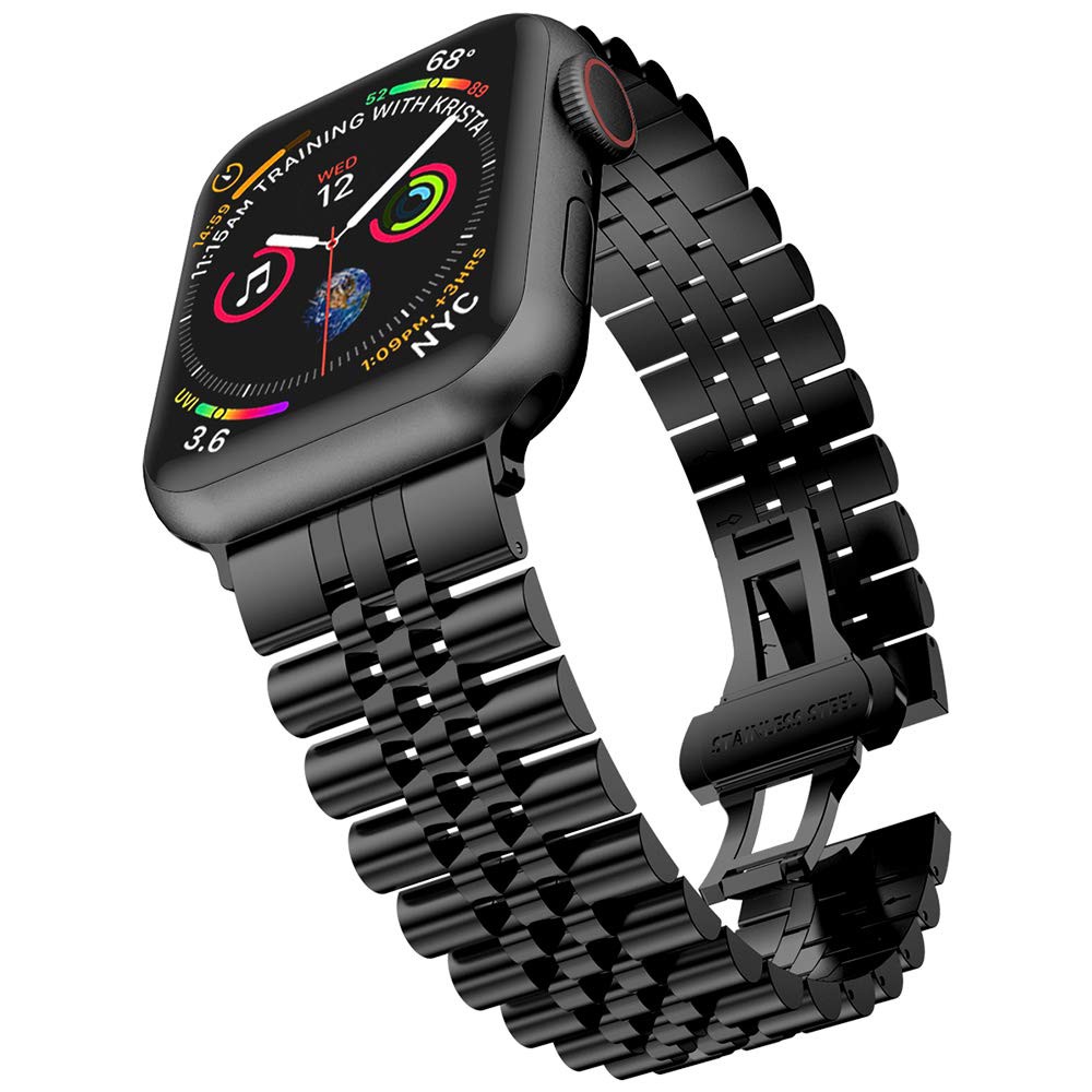 Dây đeo bằng thép không gỉ 41mm 45mm 38mm 40mm 42mm 44mm cho đồng hồ iWatch 7/SE/6/5/4/3/2/1