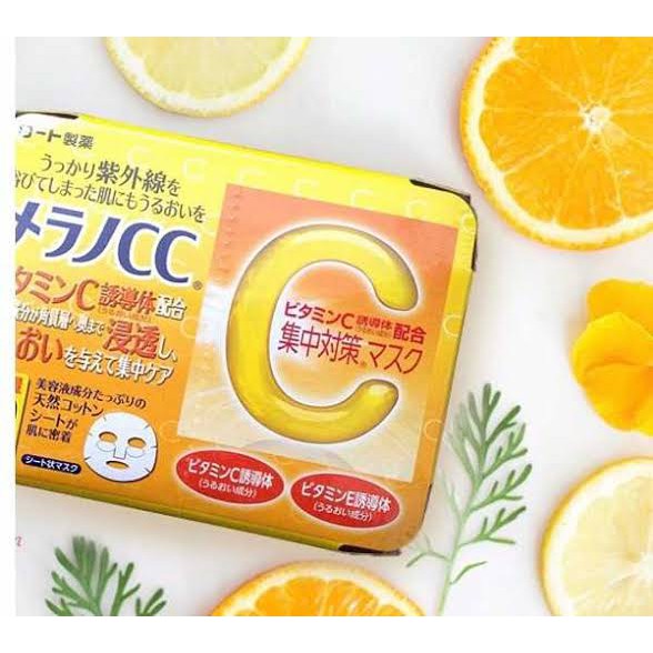 Mặt nạ CC Melano vitamin C Nhật Bản 20 miếng (mẫu mới)