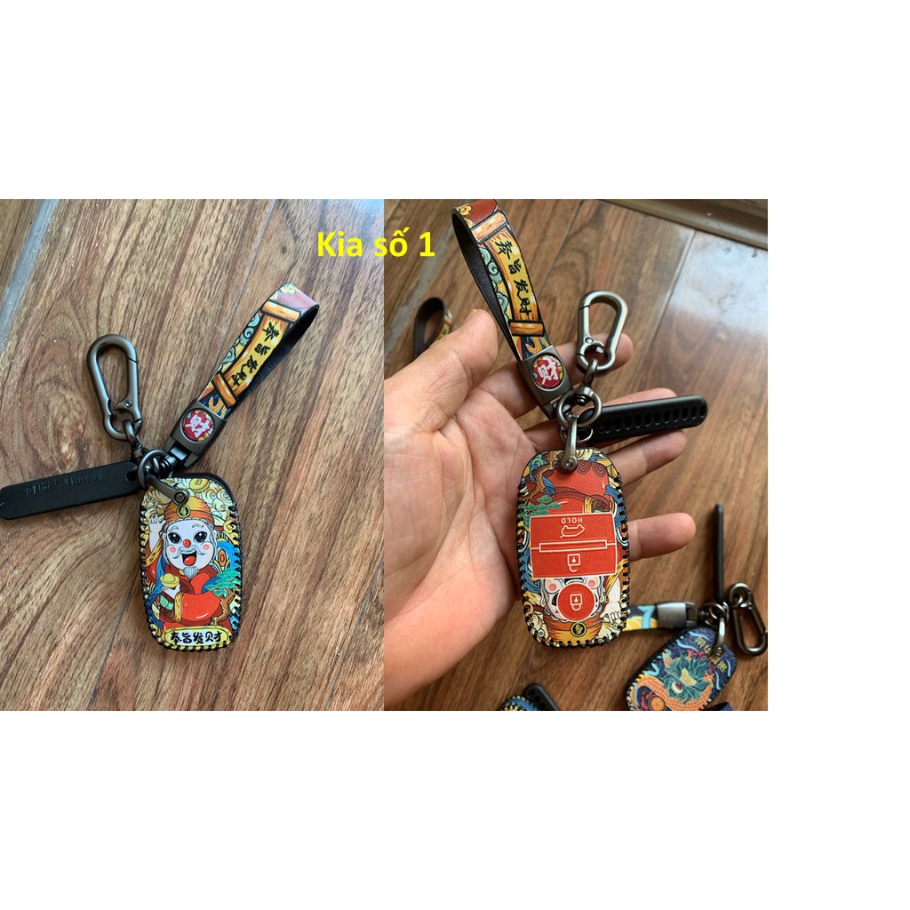 Bao da chìa khóa ô tô KHÂU TAY - TÀI LỘC - KIA có chìa