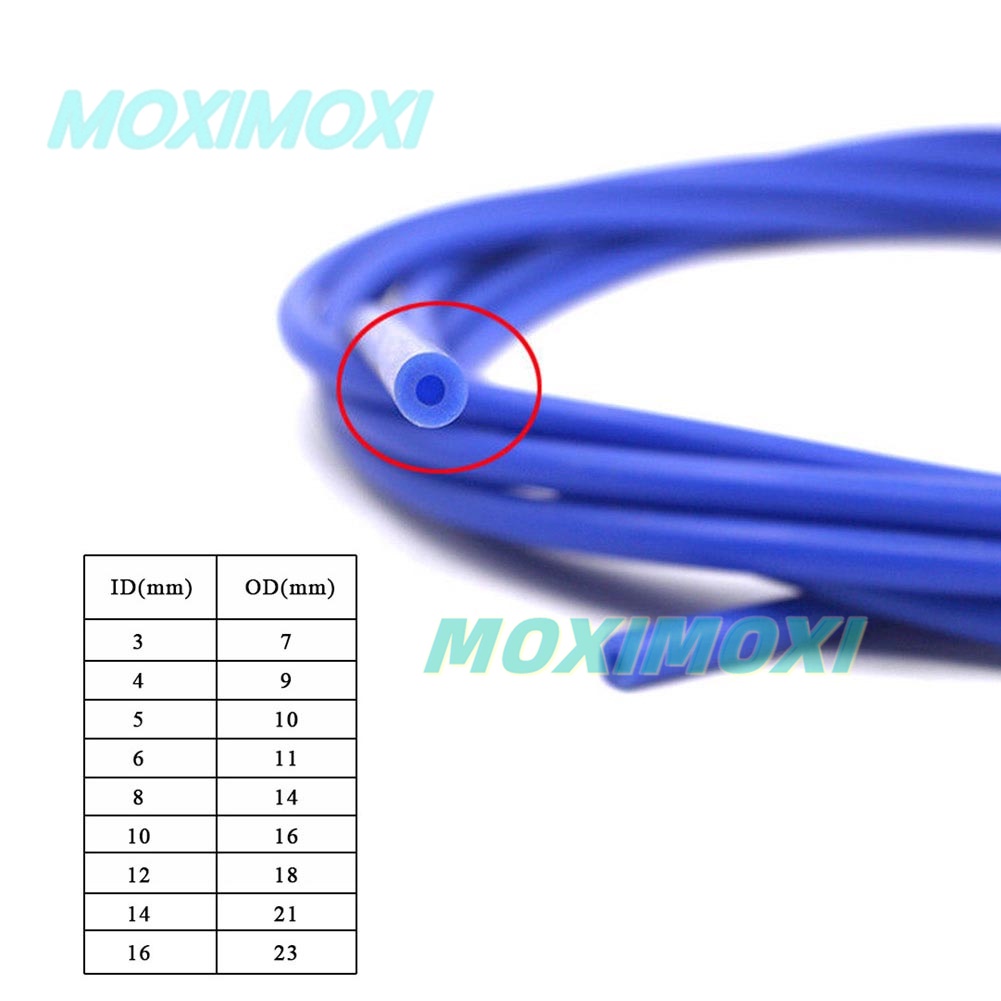 Ống Silicon Hút Chân Không 1M 3mm / 5mm / 4mm / 6mm / 8mm Màu Xanh Dương / Đen Thông Dụng Cho Xe Hơi