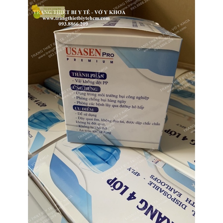 KHẨU TRANG XANH 4 LỚP US PRO