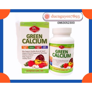 GREEN CALCIUM CHÍNH HÃNG 100% - BỔ SUNG CANXI HỮU CƠ hộp 100v