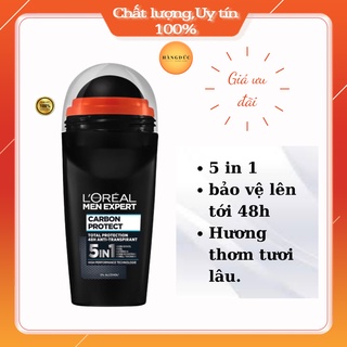Lăn khử mùi Loreal Men Expert Carbon Protect 5in1 loại 50ml, Hàng Đức