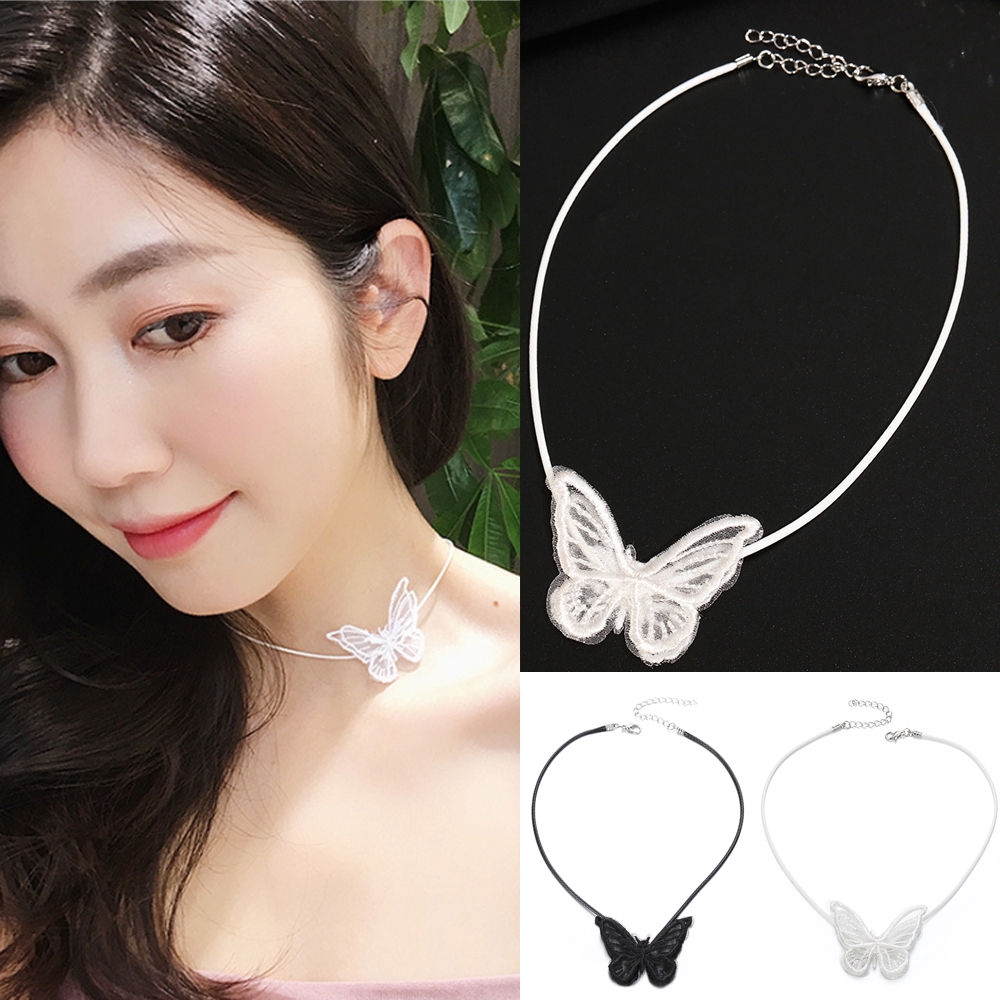 Vòng cổ choker phối ren hình bướm thời trang quyến rũ cho nữ | BigBuy360 - bigbuy360.vn