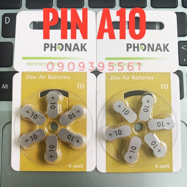 Pin Máy Trợ Thính Phonak A10 Vỉ 6 Viên