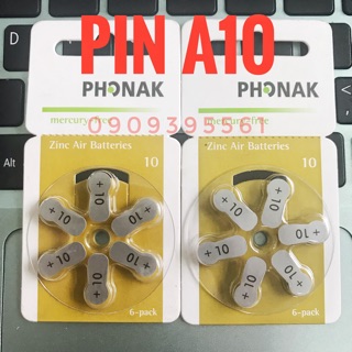 Pin Máy Trợ Thính Phonak A10 Vỉ 6 Viên