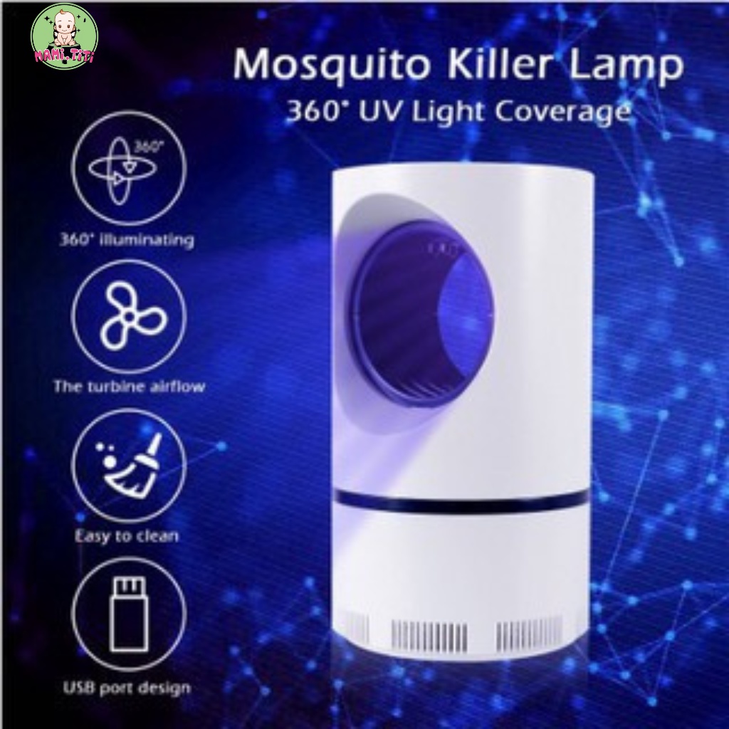 Đèn bắt muỗi  FREESHIP  Máy bắt muỗi thông minh hình trụ, cổng Usb diệt côn trùng hiệu quả