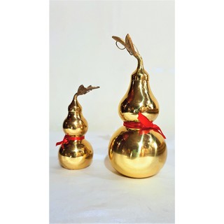 Hồ lô phong thủy bằng đồng cao 17cm