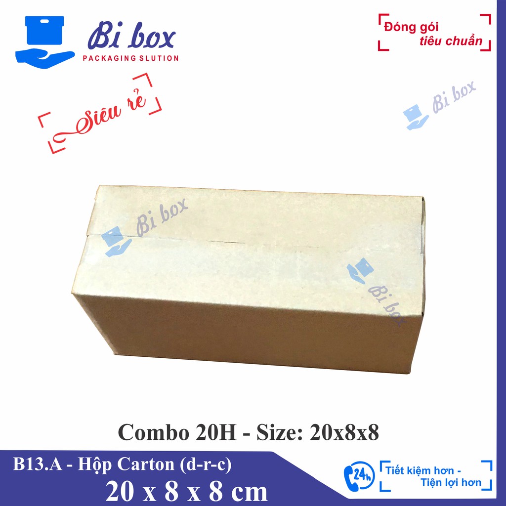 Combo 20 hộp đựng 20x8x8 - hộp carton đóng hàng giá rẻ