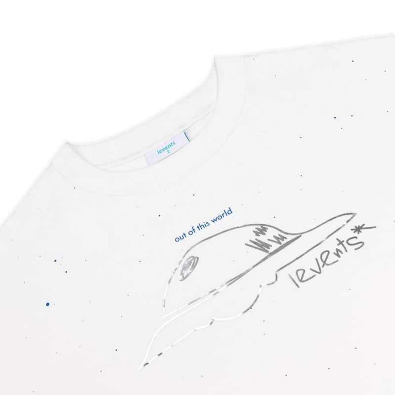 + LEVENTS® SPACESHIP GALAXY TEE BLACK/WHITE