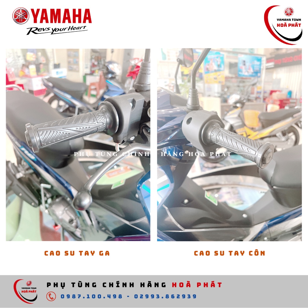 Bao tay, cặp tay cầm, cao su bọc tay lái, tay ga, tay côn Sirius chính hãng Yamaha 100%