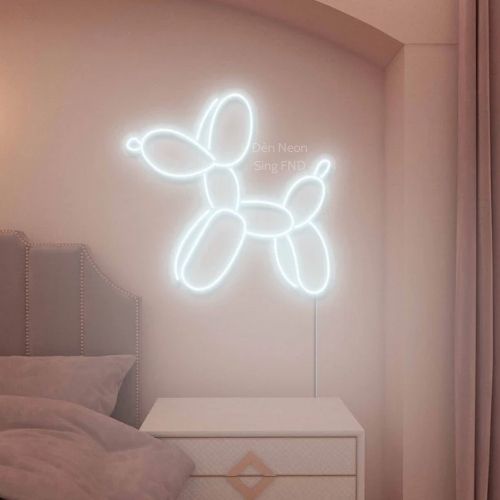 Đèn neon sign Decor nhà Trang tri Phòng Ngủ Đèn tiktok Hình Chó Balloon