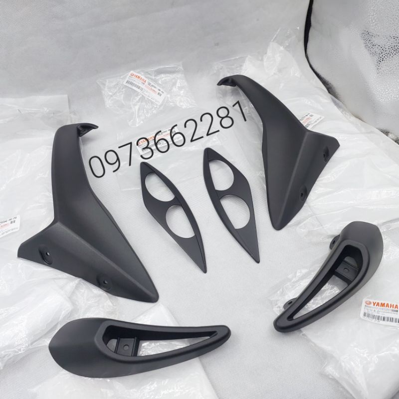 Bộ nhựa mặt nạ body kit xe EXCITER 2009-2010 đen nhám zin