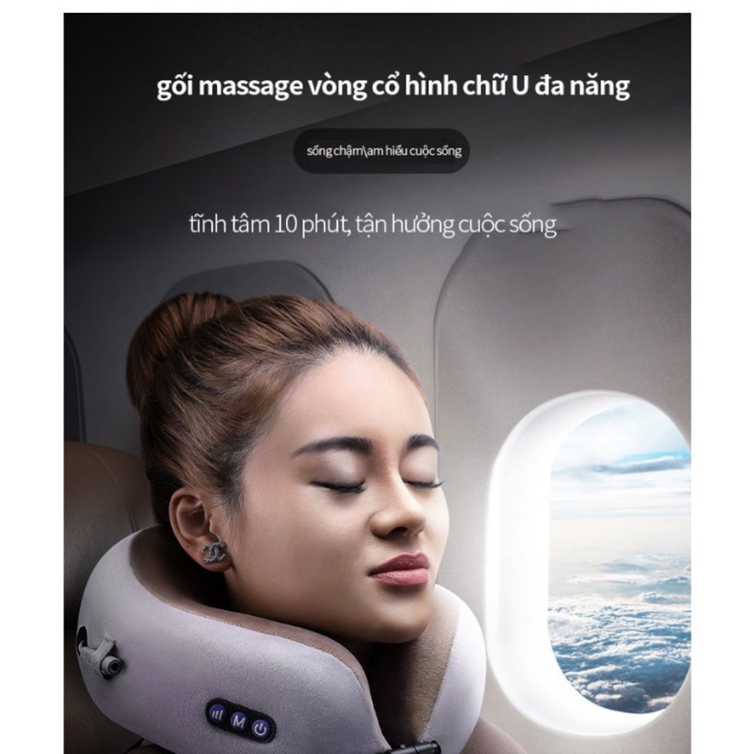 Gối Massage Chữ U Giúp Giảm Đau Nhức Cổ Vai Gáy Hiệu Quả Hỗ Trợ Nhiều Chức Năng