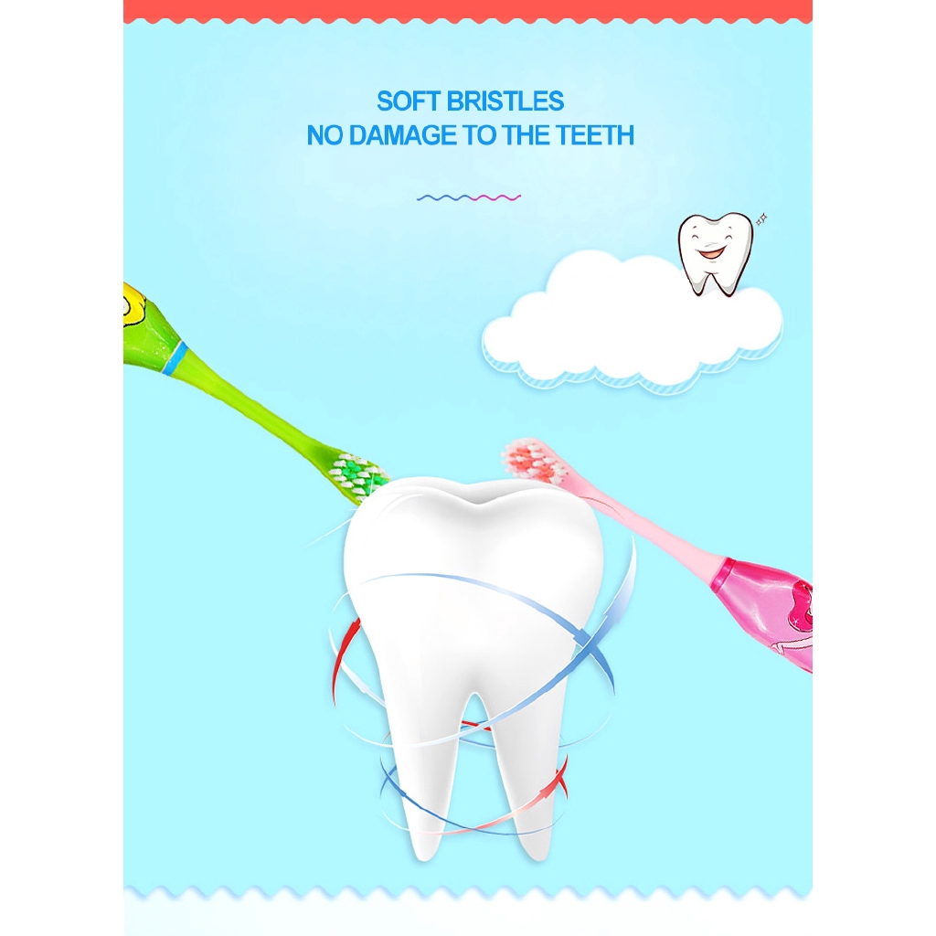 Bộ đầu bàn chải đánh răng điện tử họa tiết nhân vật hoạt hình cho bé