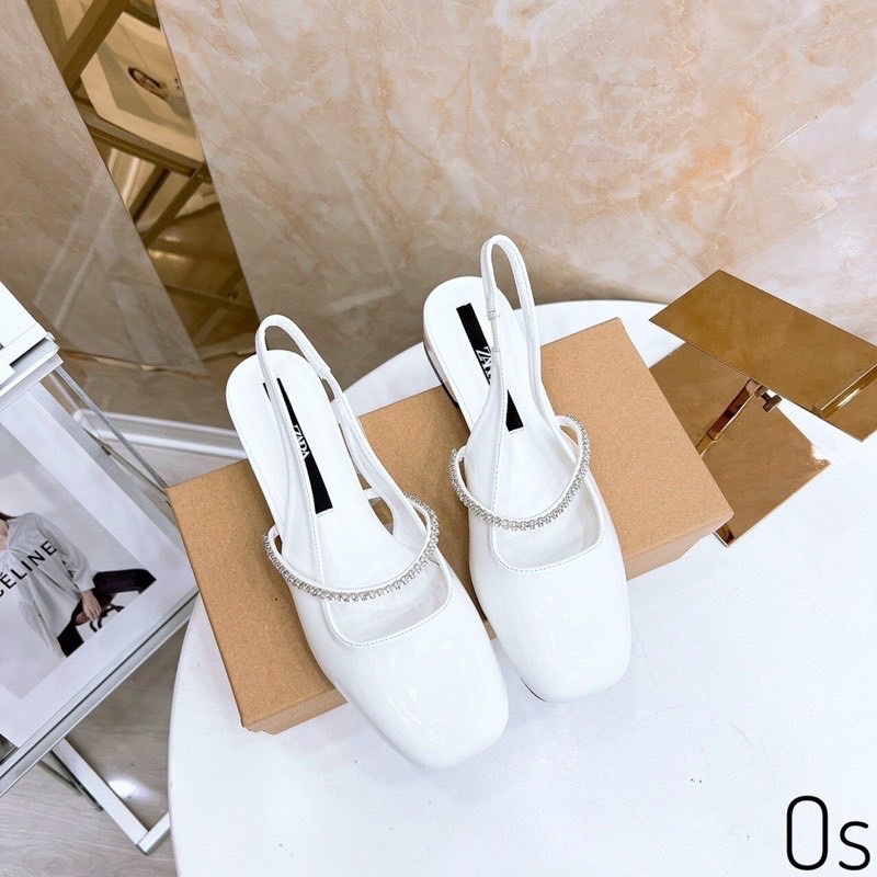 Giày bệt sandal quai đá siêu xinh, giày búp bê mũi vuông tiểu thư