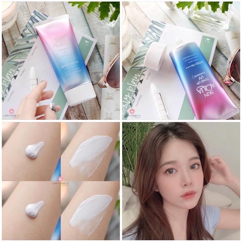 Kem chống nắng Sunplay Skin Aqua Tone Up UV Essence SPF50+ PA++++ 80g