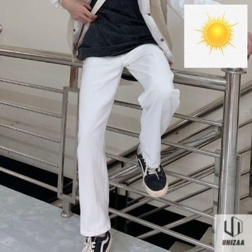⭐ 🤾👷 Quần jean nam ống rộng trắng đen baggy đứng chất bò cao cấp nữ không rách gối unisex rin bó form rộng QD17 🤾👷 ⭐