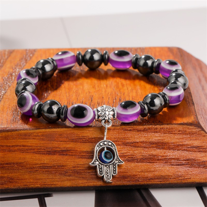 Vòng tay may mắn RINHOO mặt hình mắt quỷ 10mm thời trang cao cấp cho nam nữ