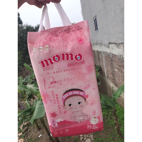 Bỉm MOMO DIAMOND ORGANIC mẫu mới chính hãng S64,M62,M60,L54,XL50,XXL48,XXXL46