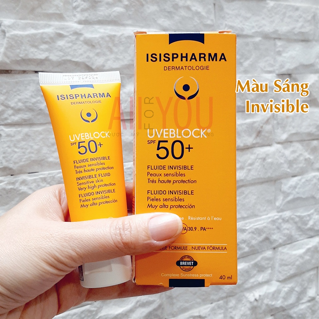 ISIS PHARMA Uveblock 50+ Fluid 40mL - Kem Chống Nắng Dành Cho Da Nhạy Cảm.