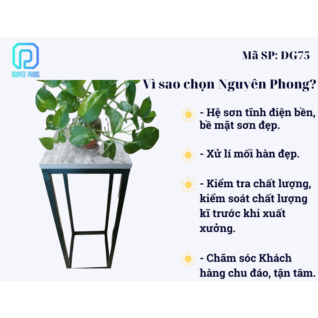 Kệ sắt mặt gỗ, set kệ sắt chân cao kê chậu cây decor nhà đẹp, hiện đại, đơn giản,trang trí trong nhà sang trọng