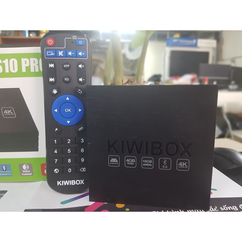 Android Box Kiwi S10 Pro kèm điều khiển giọng nói - Ram 4GB Rom 16Gb, Android 10, cấu hình cực mạnh- Hàng Chính Hãng