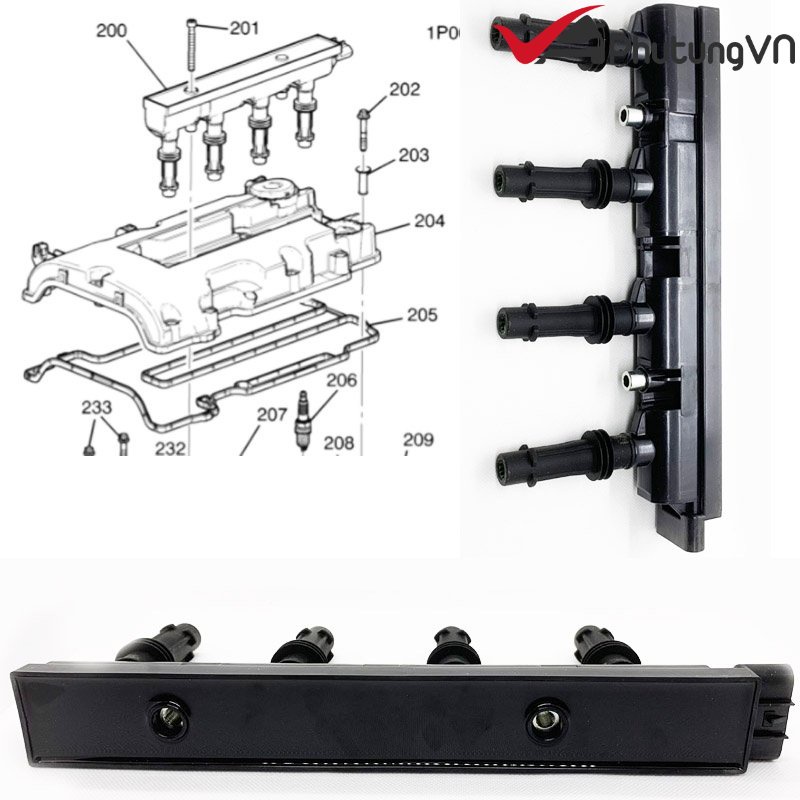 Mobin Chevrolet Orlando,Mô bin đánh lửa Chevrolet Orlando 25198623 -  Hàng chính hãng - JCAP  Nhật b