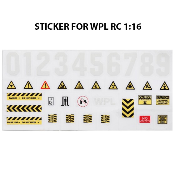 Bộ tem Sticker dán xe RC WPL 1:16