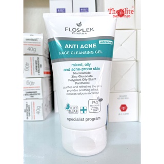 [ Công ty] Floslek Sữa Rửa Mặt Dạng Gel Cho Da Dầu Mụn Anti Acne Bacterial Face Cleansing Gel 125ml
