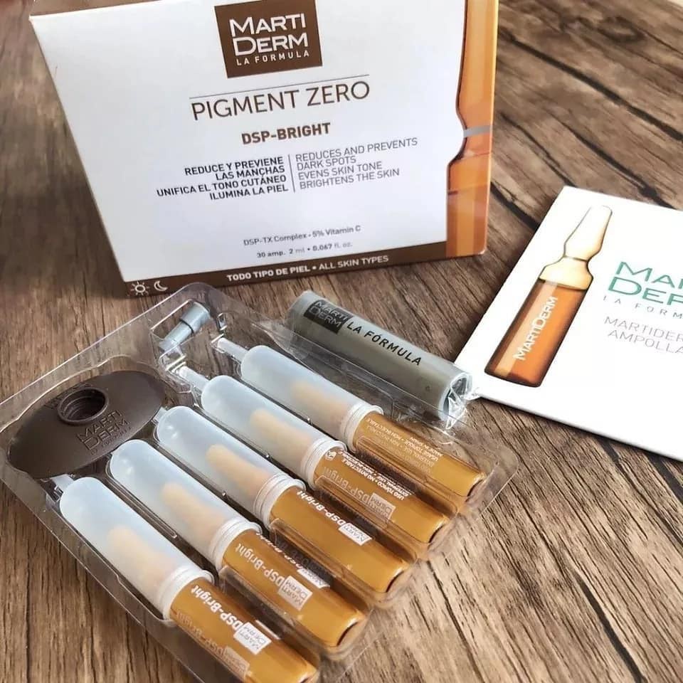 Ampoule Serum MartiDerm Pigment Zero DSP Bright Dưỡng Sáng Đều Màu Da, Giảm Mờ Đốm Sắc Tố Thâm