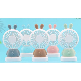 Quạt sạc mini cầm tay [tay thỏ và tai gấu ]