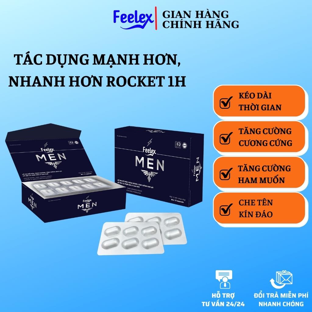 Viên uống Feelex Men tăng cường sinh lý nam, kéo dài thời gian quan hệ, hộp 12 viên