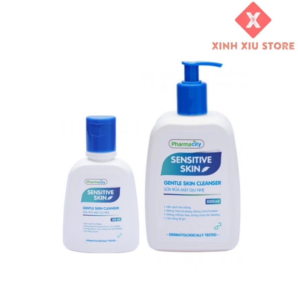 Sữa Rửa Mặt Dịu Nhẹ Pharmacity Sensitive Skin Skin Giúp Làm Sạch Bụi Bẩn, Mịn Da (Đủ Size)