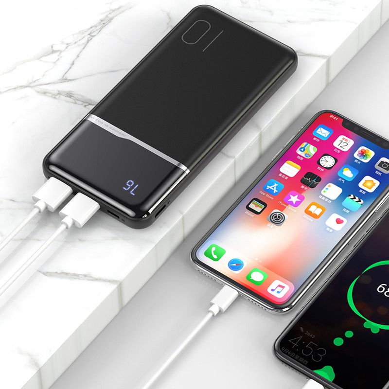 KUULAA Fast Charging Mobile Power Bank Kl-Yd01 Iphone's 10000mah Capacity Huawei Electronic Equipment Samsung Samsung Xiaomi Oppo Vivo Realme two Ports With Electronic Display Backup Battery