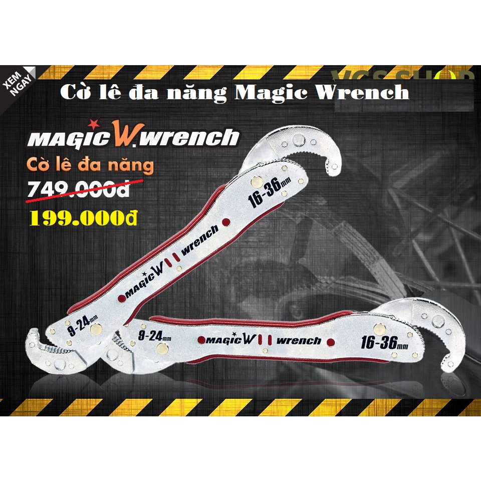 Bộ dụng cụ mở bu lông ốc vít, sửa chữa ô tô xe máy,Cờ lê mỏ lết đa năng Magic Wrench mơ được tất cả các loại ốc